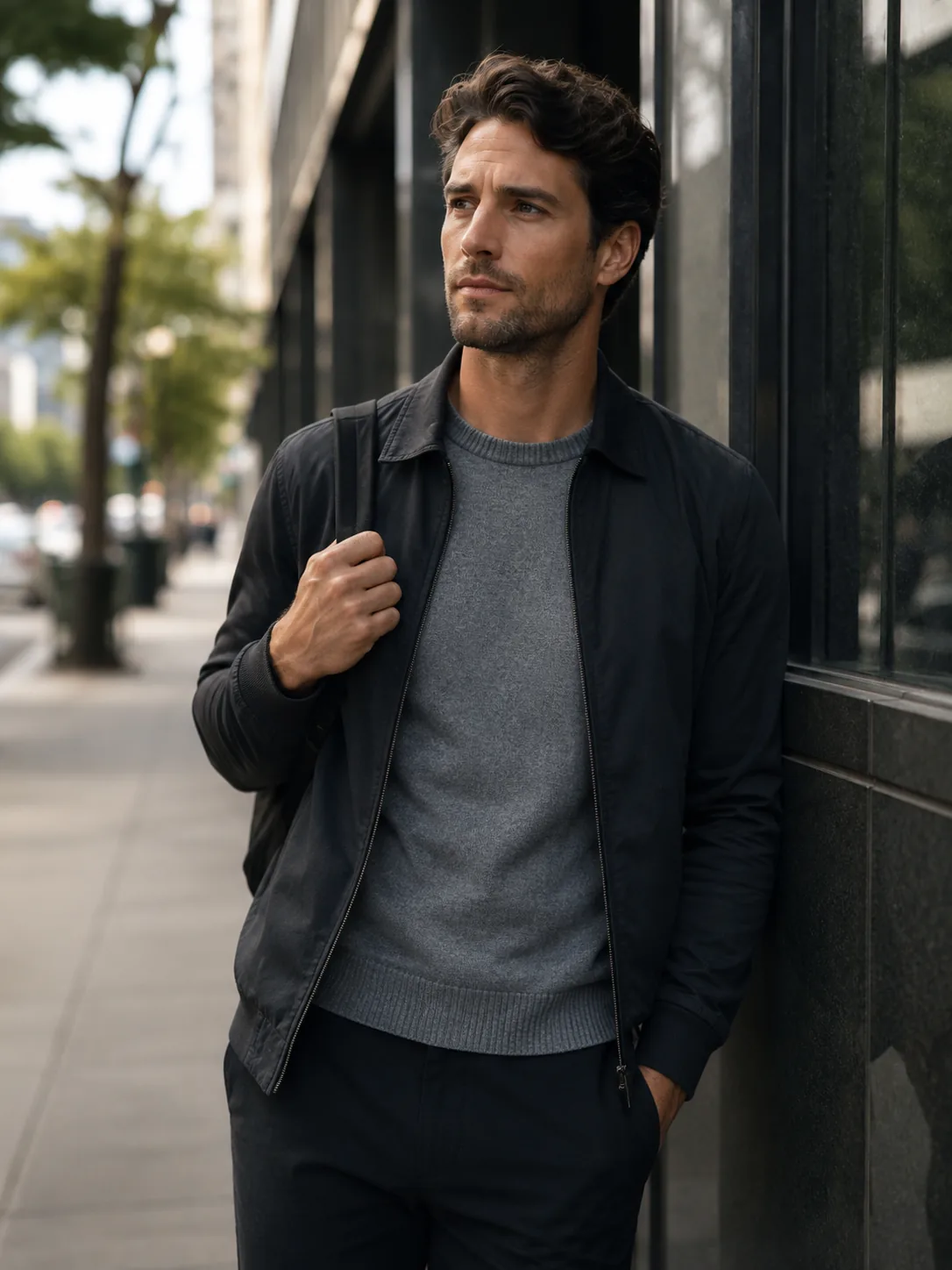Active man, urban lifestyle